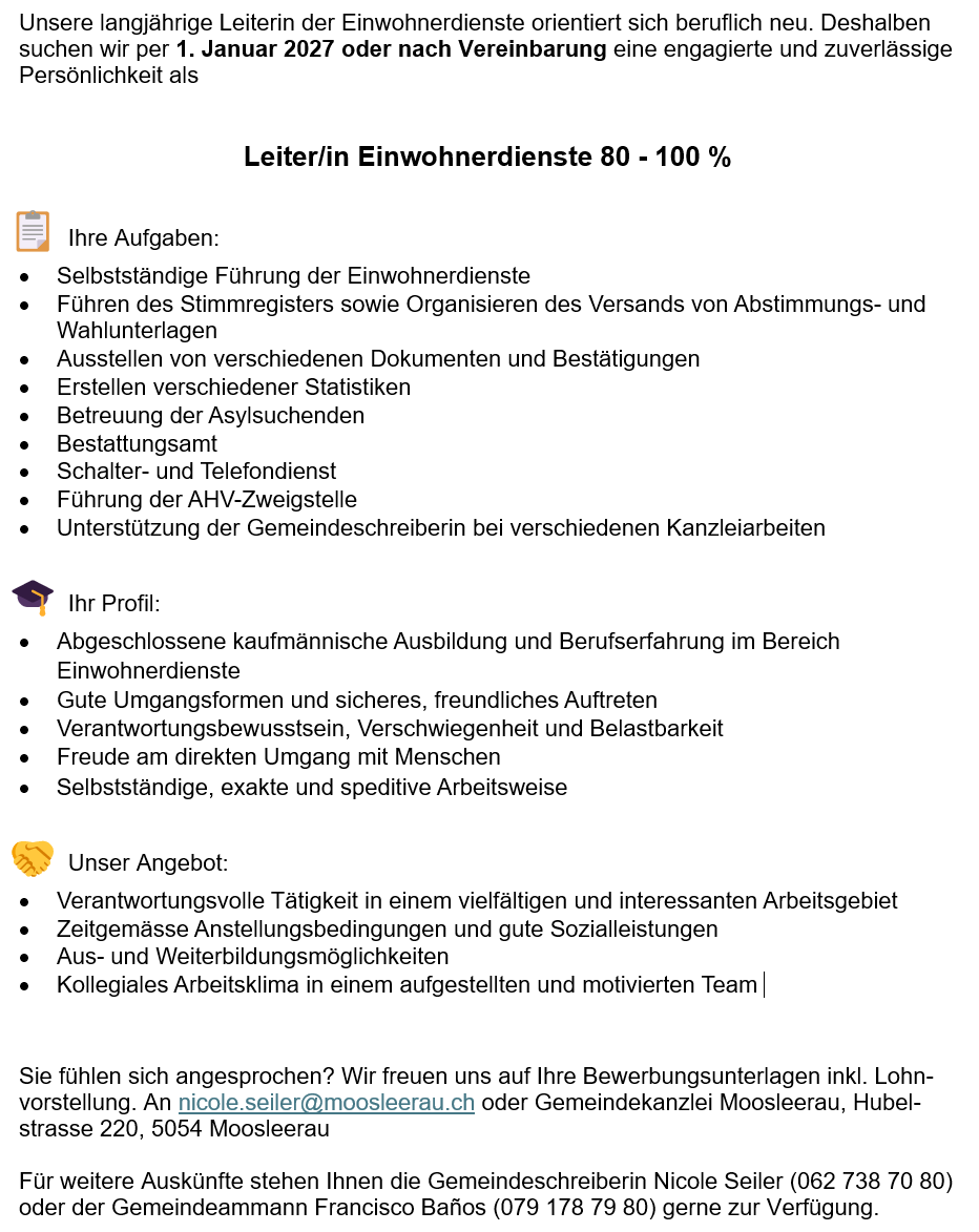 Stelleninserat